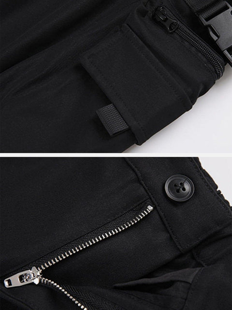 Buckle Pocket Cargo Pants - Anagoc