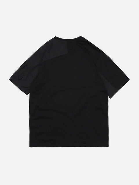 Functional Zipper Patchwork Tee - Anagoc