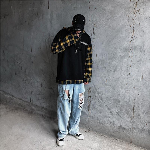 “Oversize Patchwork” Hoodie - Anagoc