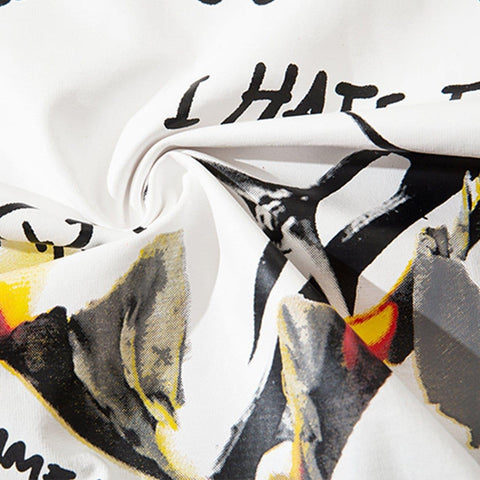 Fire Flame Heart Print Tee - Anagoc