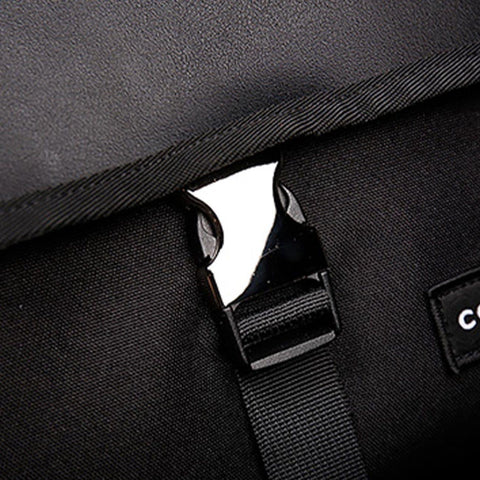 Buckle PU Messenger Bag - Anagoc