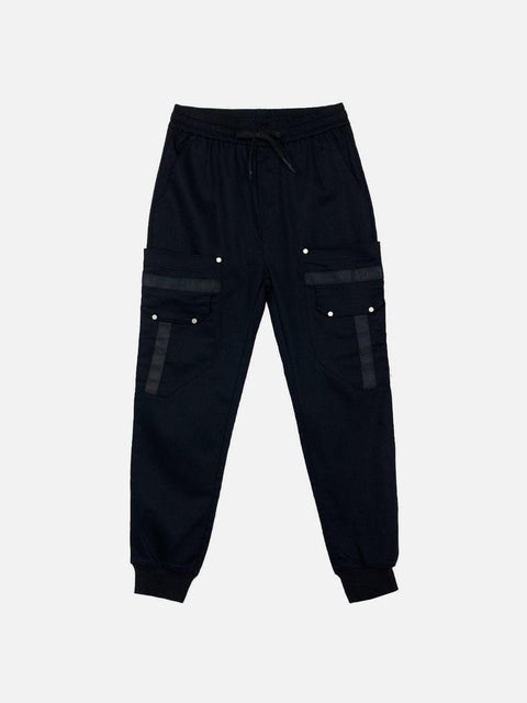 Patchwork Pockets Cargo Pants - Anagoc