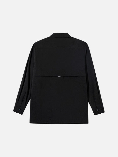 Solid Color Labelling Shirt - Anagoc