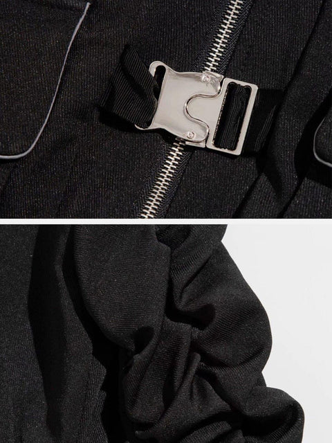 Function Multi Pockets Folds Jacket - Anagoc