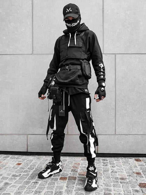 Streamer Drawstring Cargo Pants - Anagoc