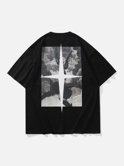 Angel Cross Graphic Tee - Anagoc
