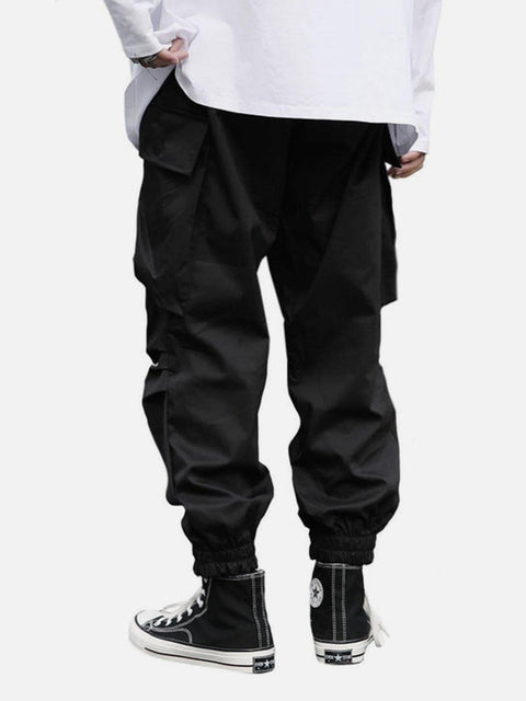 Dark Pockets Folds Pants - Anagoc