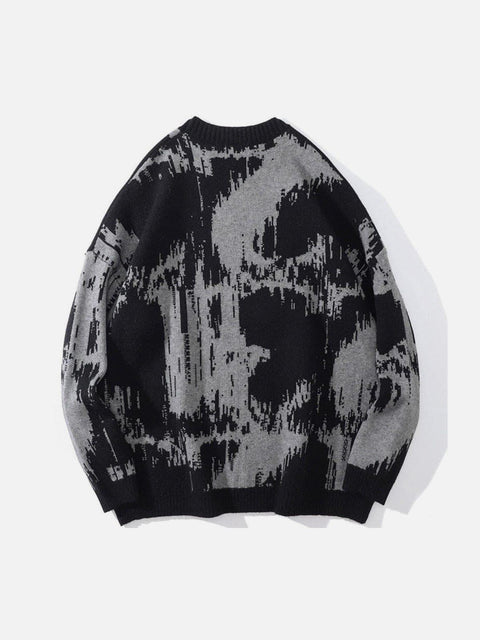 Tie Dye Embroidery Knitted Sweater - Anagoc
