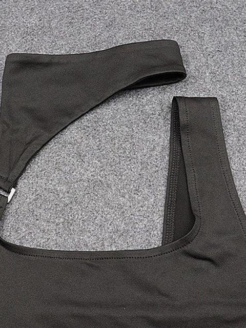Irregular Hollow Turtleneck Vest - Anagoc