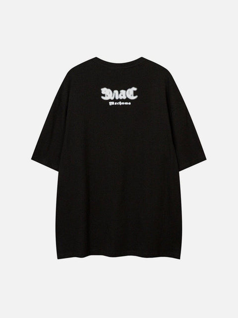 Graffiti Silhouette Graphic Tee - Anagoc