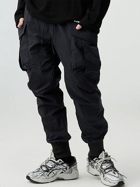 Techwear Side Zipper Big Pockets Cargo Pants - Anagoc