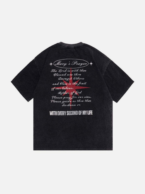 Letter Graphic Oversized Tee - Anagoc