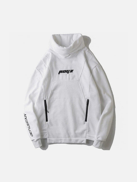 Polar Fleece Turtleneck Hoodie - Anagoc