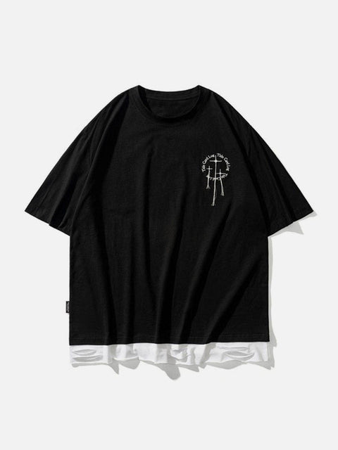 Tassel Cross Graphic Tee - Anagoc
