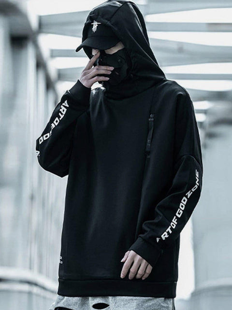 Function Side Zipper Turtleneck Hoodies - Anagoc