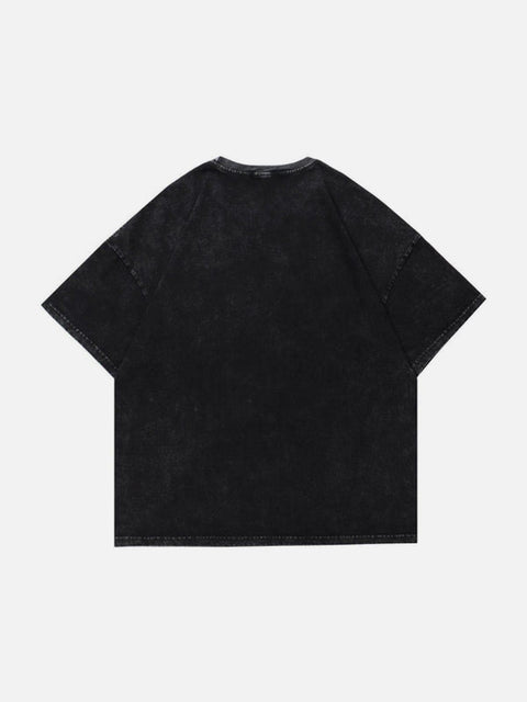Bombing Letters Washed Graphic Tee - Anagoc