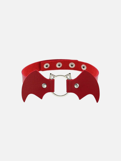 Punk Bat Vampire PU Necklace - Anagoc