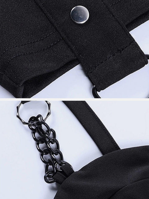 Chain Shoulder Strap Vest - Anagoc