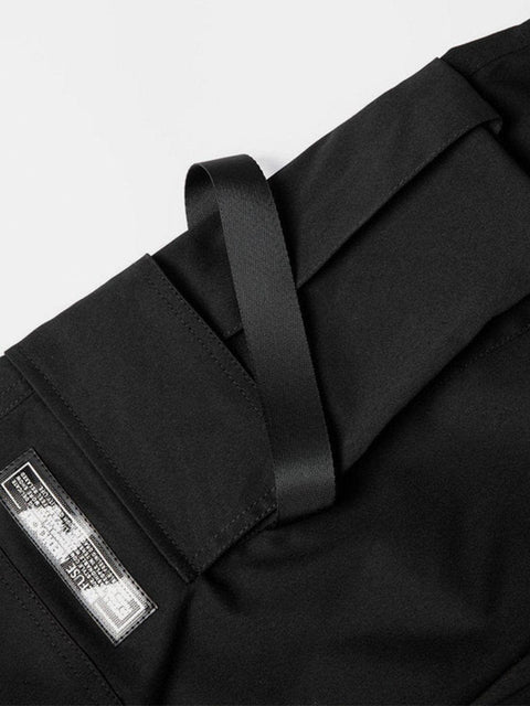 Ribbons Pockets Function Cargo Pants - Anagoc