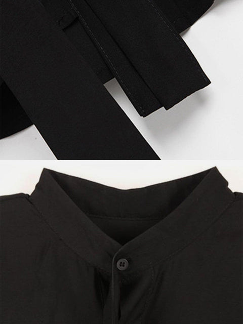 Long Tie Long Sleeve Shirt - Anagoc