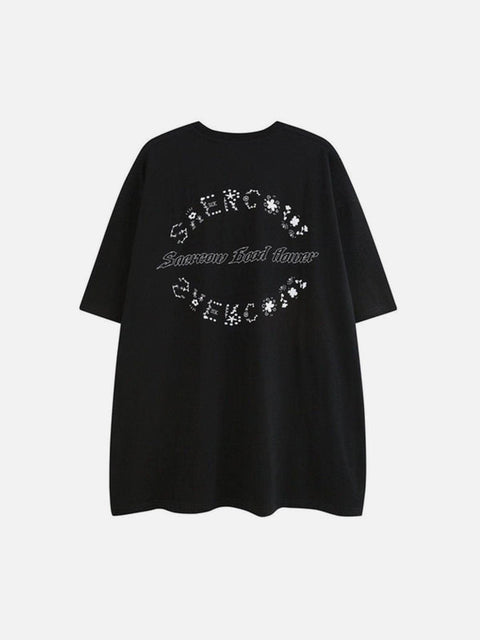 Flower Plant Letters Bombing Graphic Tee - Anagoc