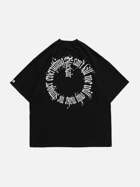Cut Circle Letters Tee - Anagoc