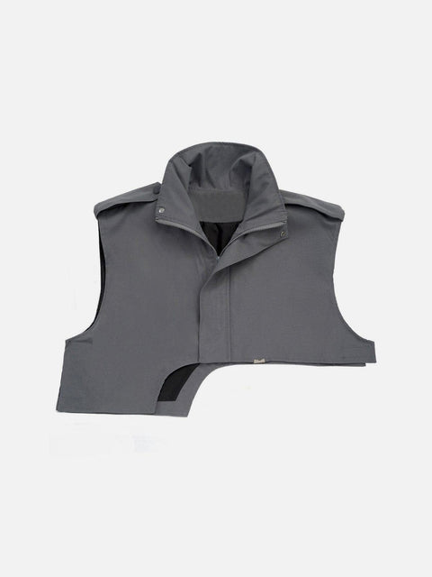 Function Irregular Cropped Vest - Anagoc