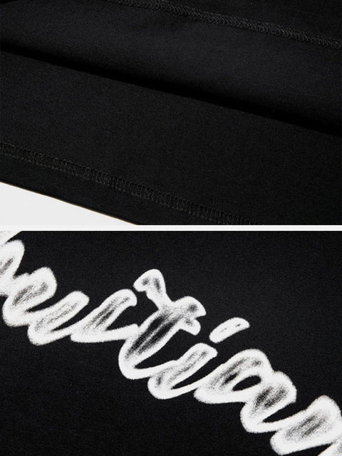 Irregular Letters Graphic Tee - Anagoc