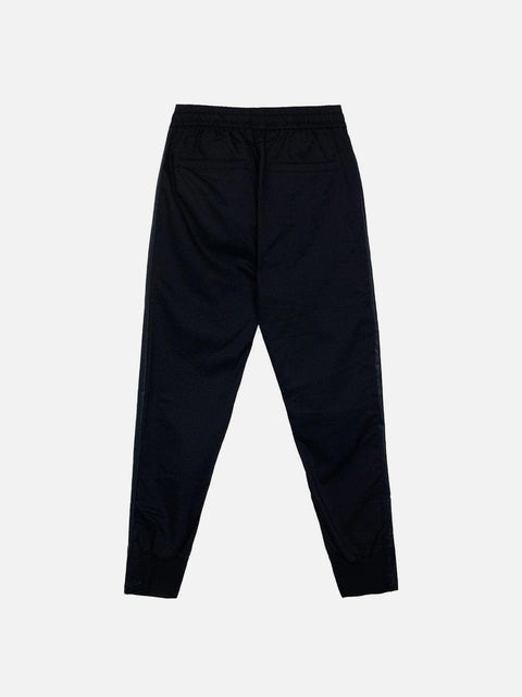 Side Patchwork PU Cargo Pants - Anagoc