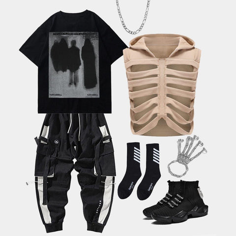 Cutout Hooded Vest - Anagoc