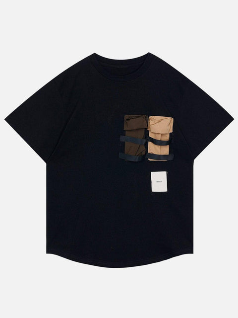 Patchwork Pockets Tee - Anagoc