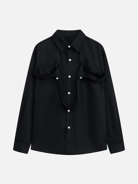 Ribbon Long Sleeve Shirt - Anagoc