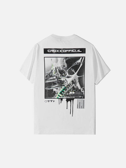 Function Dark Print Cotton Tee - Anagoc