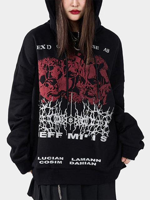 Thorny Head Oversized Washed Hoodie - Anagoc