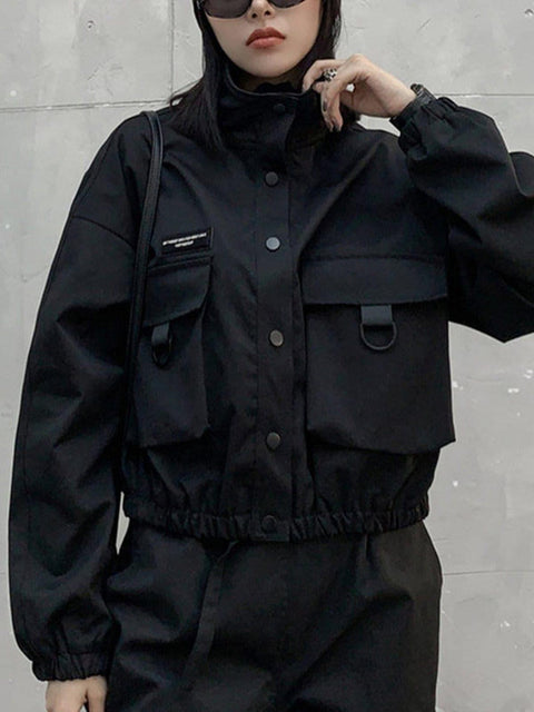 Labeling Pockets Stand Cargo Jacket - Anagoc
