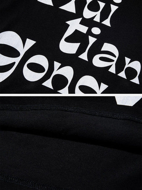 Novel Letters Graphic Tee - Anagoc