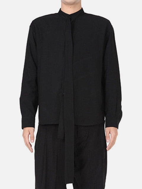 Long Tie Long Sleeve Shirt - Anagoc