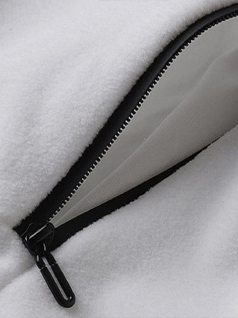 Polar Fleece Turtleneck Hoodie - Anagoc