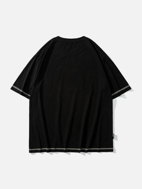 Splash Ink Letters Graphic Tee - Anagoc