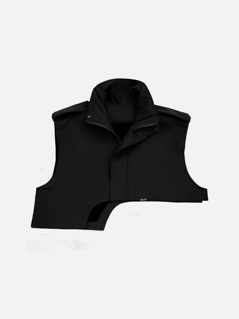 Function Irregular Cropped Vest - Anagoc