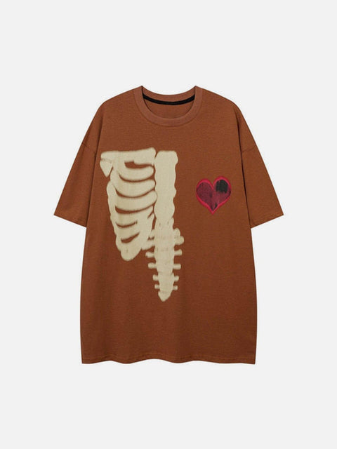 Skeleton Love Graphic Tee - Anagoc