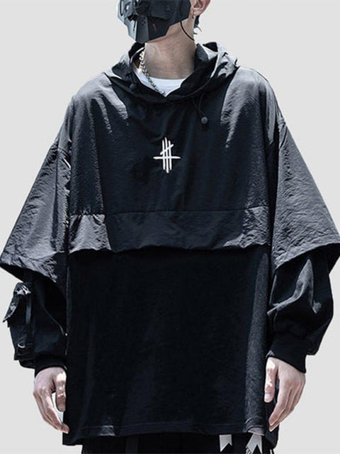 Fake Two Shawls Hoodie - Anagoc