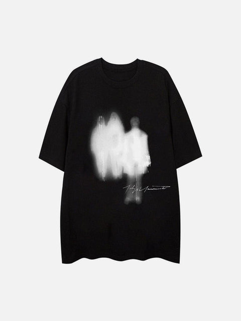Graffiti Silhouette Graphic Tee - Anagoc