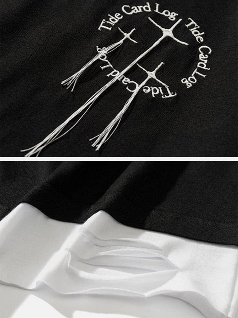 Tassel Cross Graphic Tee - Anagoc