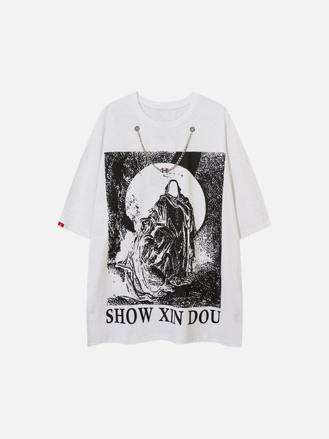 Priest Salvation Chain Graphic Tee - Anagoc