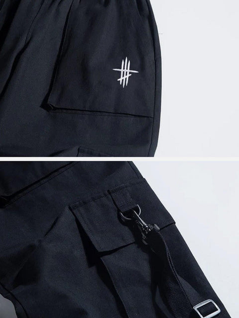 "Streamer Buckle" Cargo Pants - Anagoc