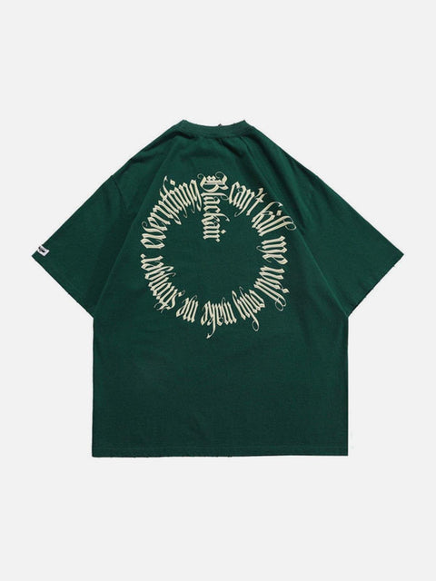 Cut Circle Letters Tee - Anagoc