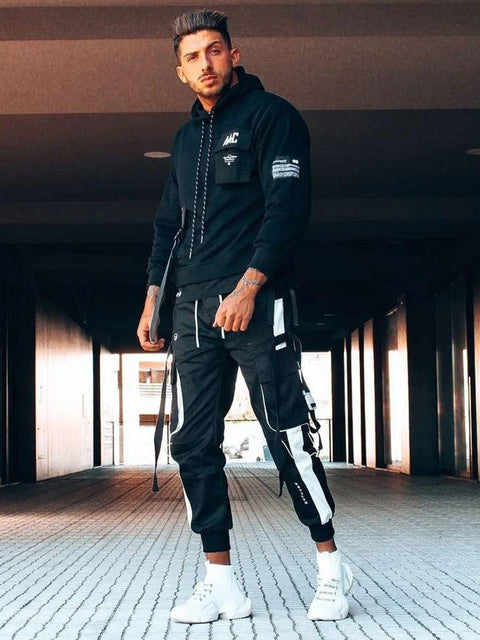 Streamer Drawstring Cargo Pants - Anagoc