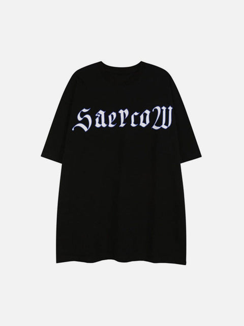 Dark Style Star Graphic Tee - Anagoc