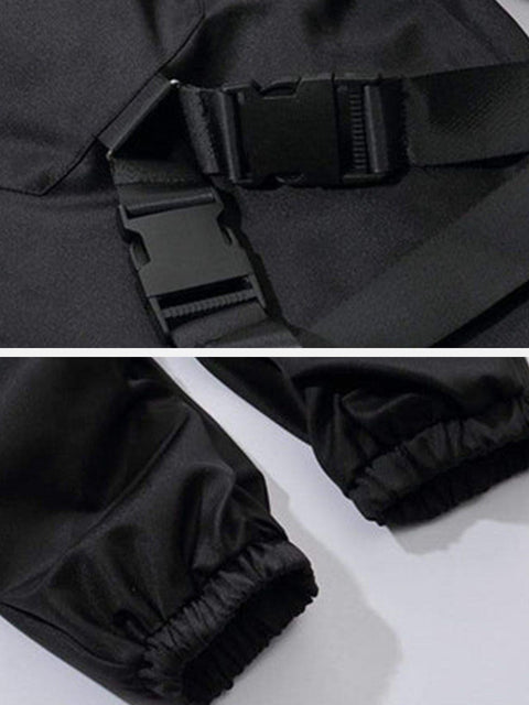 "Streamer buckle" Cargo Pants - Anagoc